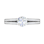 Load image into Gallery viewer, 1.50-Carat Lab Grown Solitaire Diamond Split Shank Platinum Ring JL PT RP RD LG 163-A

