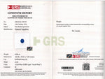Load image into Gallery viewer, Natural Vivid Blue (GRS Royal Blue) Sapphire GRS Certified Set in Ring
