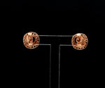 Load image into Gallery viewer, 18K Rose Gold Cushion Earrings with Pink Cushion Cut &amp; White Round Diamond JL AU PD 104
