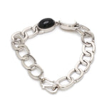 Load image into Gallery viewer, Platinum Bracelet with Black Onyx &amp; Opal stone for Men JL PTB 1290
