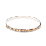 Load image into Gallery viewer, Platinum Bracelet with Center Rose Gold Line for Men JL PTB 1296
