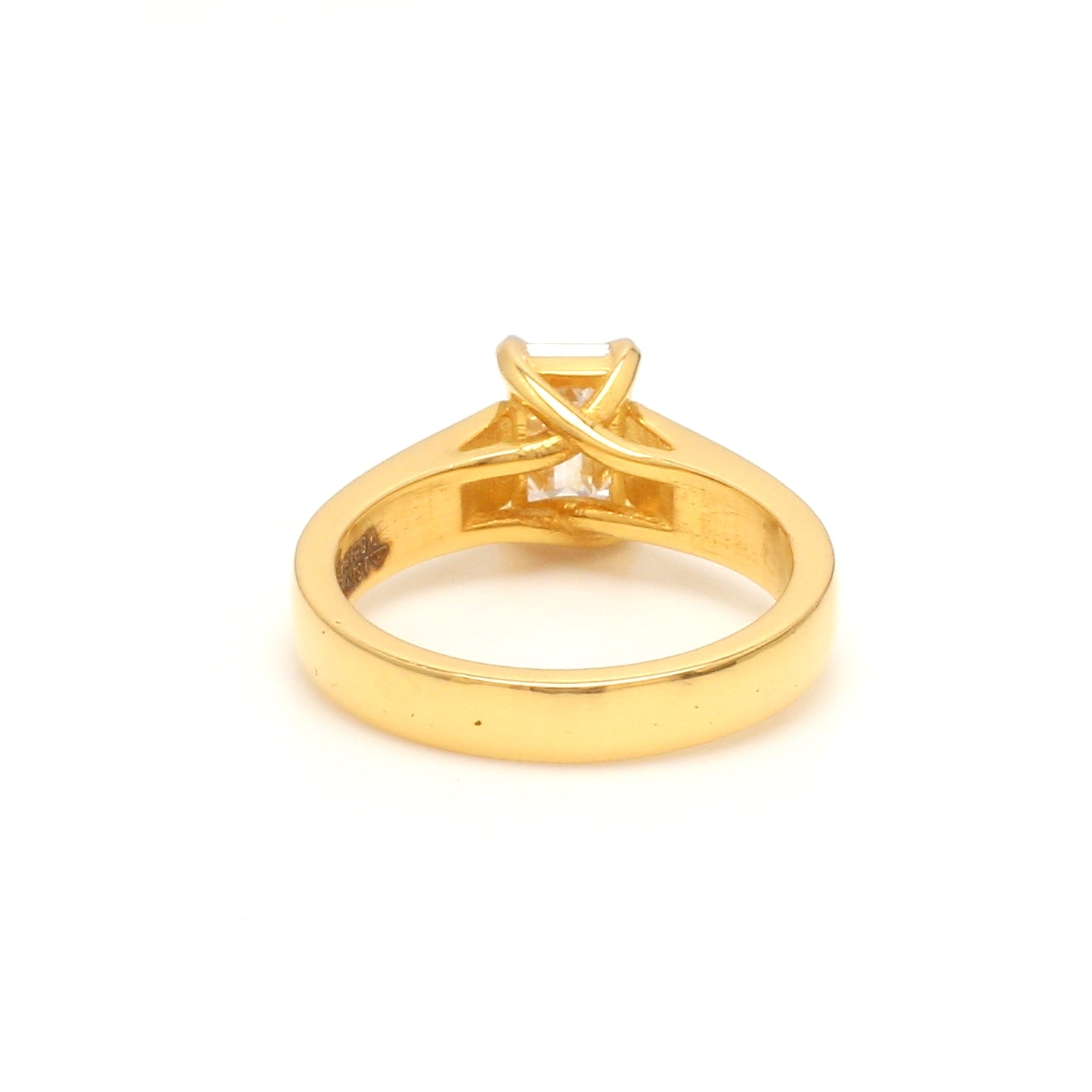 30-Pointer Emerald Cut Solitaire Diamond 18K Yellow Gold Ring JL AU RS EM 127Y-B   Jewelove.US