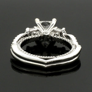 1-Carat Princess cut Solitaire Diamond Accents Platinum Ring JL PT 1369