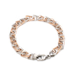 Load image into Gallery viewer, Men of Platinum | 7.25mm Platinum &amp; 18k Rose Gold Bracelet for Men JL PTB 1344

