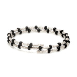 Load image into Gallery viewer, Japanese Platinum with Black Beads Nazariya / Nazariye Bracelet for Kids JL PTB 1229
