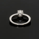 Load image into Gallery viewer, 4 Prong Solitaire Engagement Ring with Diamond Accents made in Platinum JL PT 415
