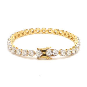18-Pointer Diamond Tennis Bracelet 18K White Gold JL AU 755