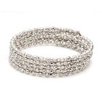 Load image into Gallery viewer, Dazzling Shiny 5-line Japanese Platinum Bracelet for Women with Diamond Cut Balls JL PTB 720
