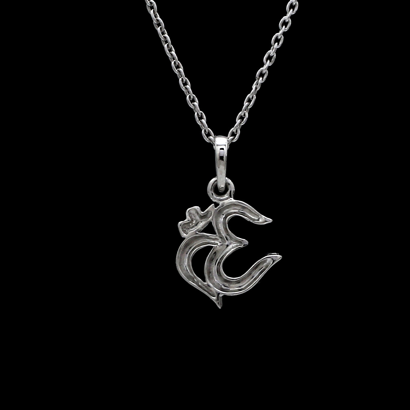 Plain Platinum Om Pendant JL PT OM-1   Jewelove.US