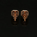 Load image into Gallery viewer, 18K Rose Gold Pink Emerald Cut Diamond Earrings with Light Pink &amp; White Round Diamond JL AU PD 106
