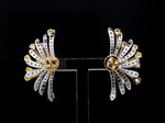 Load image into Gallery viewer, 18K Yellow Gold Earrings with Natural Fancy Yellow &amp; White Diamonds JL AU E 102
