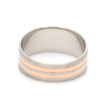 Load image into Gallery viewer, Platinum Love Bands with Rose Gold Ring JL PT 1413
