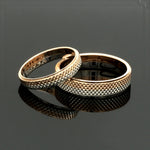 Load image into Gallery viewer, Platinum Love Bands with Rose Gold Ring JL PT 1406
