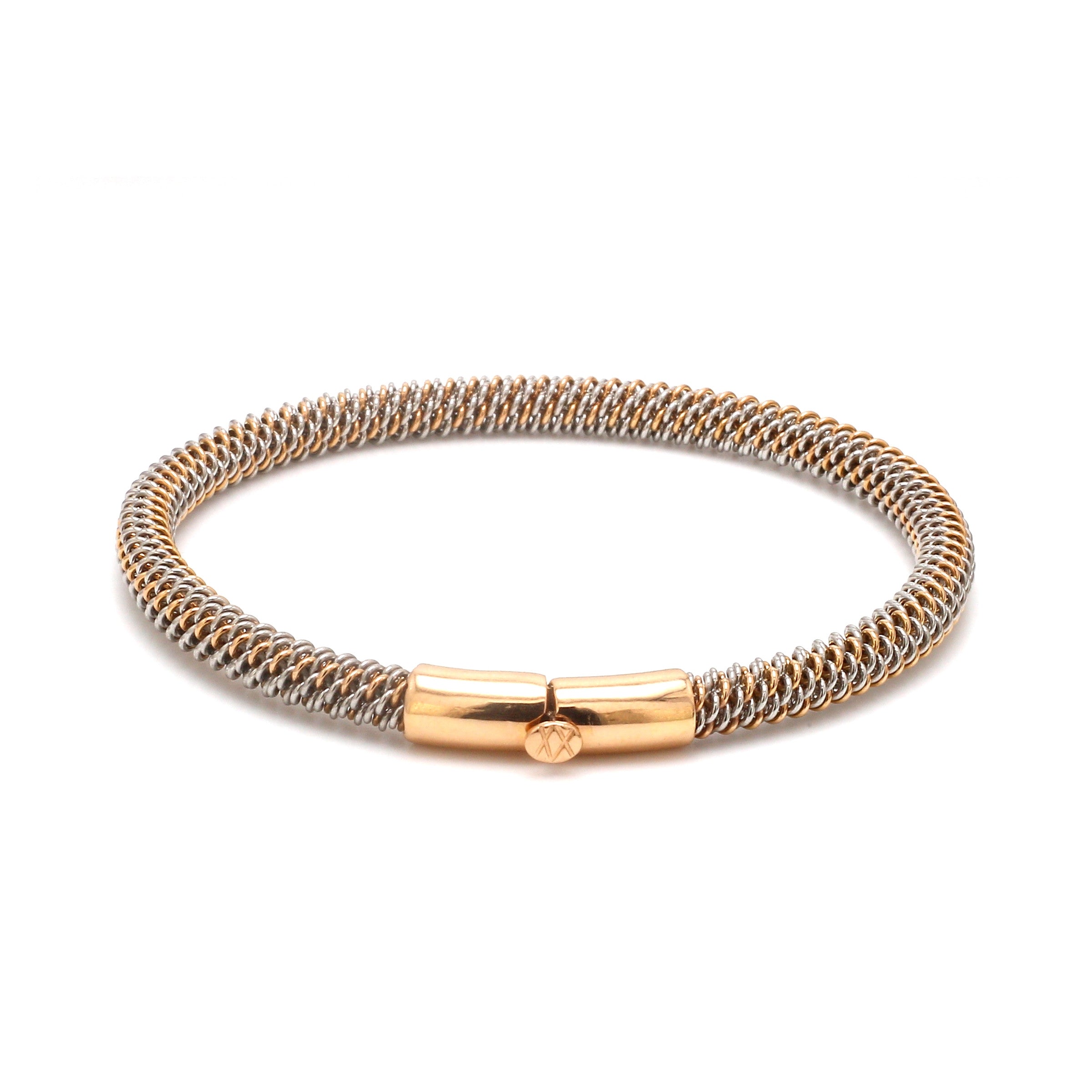 5mm Platinum & Rose Gold Bracelet for Men JL PTB 1087-RG