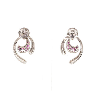 Platinum Ruby Earrings for Women JL PT E NL8636R