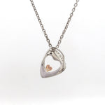 Load image into Gallery viewer, Evara Platinum Diamonds Pendant with Rose Gold Heart JL PT P 323   Jewelove.US
