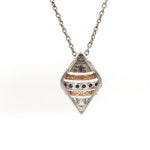 Load image into Gallery viewer, Evara Platinum Rose Diamonds Pendant Set with Blue Sapphire JL PT PE 366
