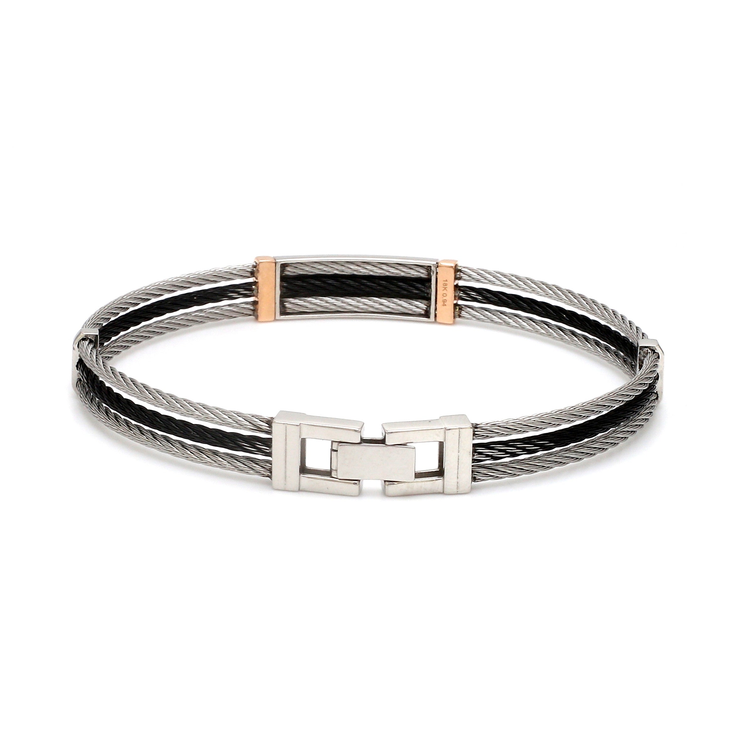 Men of Platinum | Diamond Rose Gold Bracelet for Men JL PTB 1309