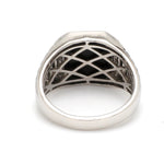 Load image into Gallery viewer, Men of Platinum | Square Black Enamel with Diamond Ring for Men JL PT 1359
