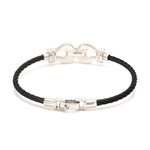 Load image into Gallery viewer, Platinum Bracelet with Black Stone for Men JL PTB 1342
