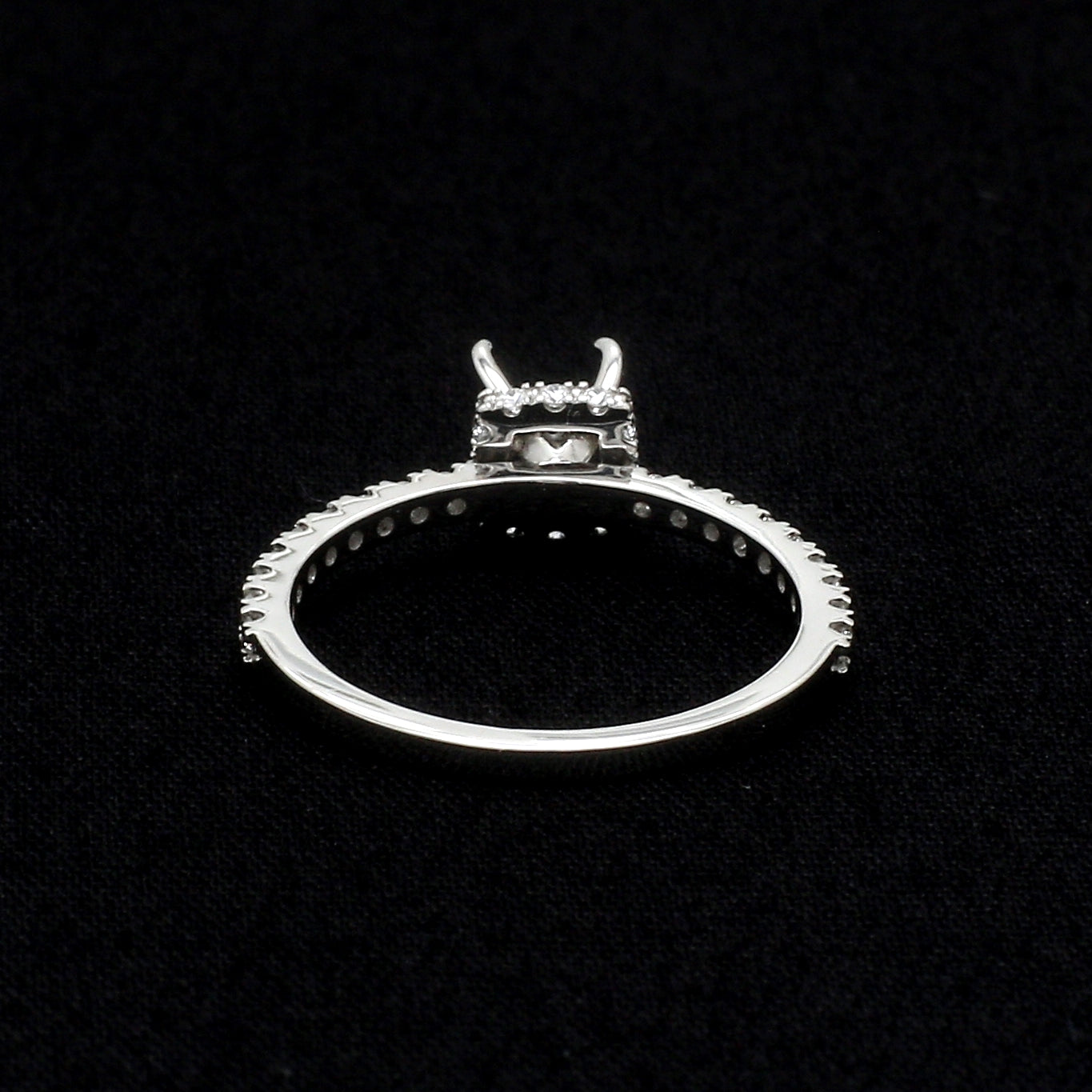Platinum Solitaire Mounting with Diamond Shank Ring for Women JL PT 1266-Mounting