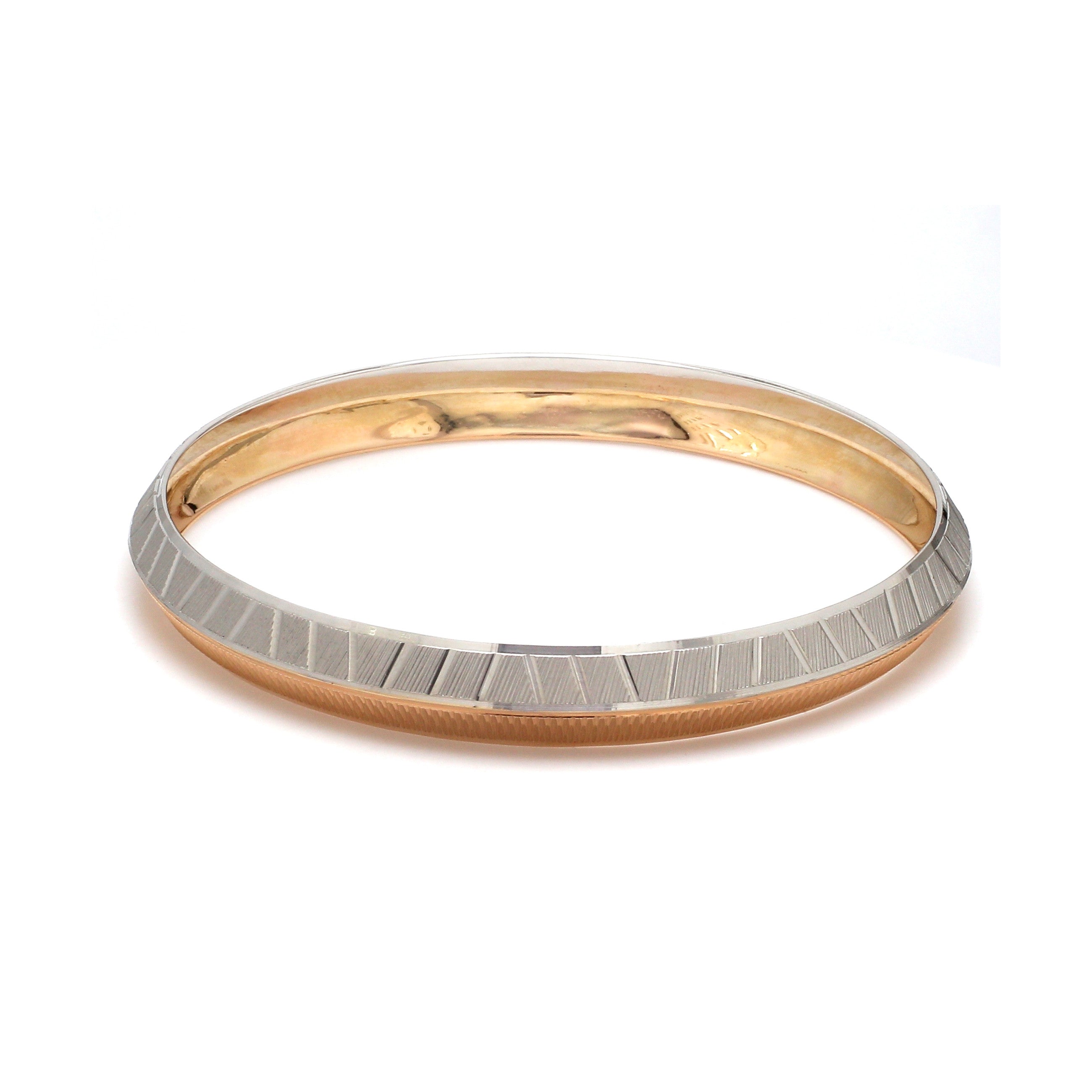 9mm Platinum & Rose Gold Bracelet for Men JL PTB 1294