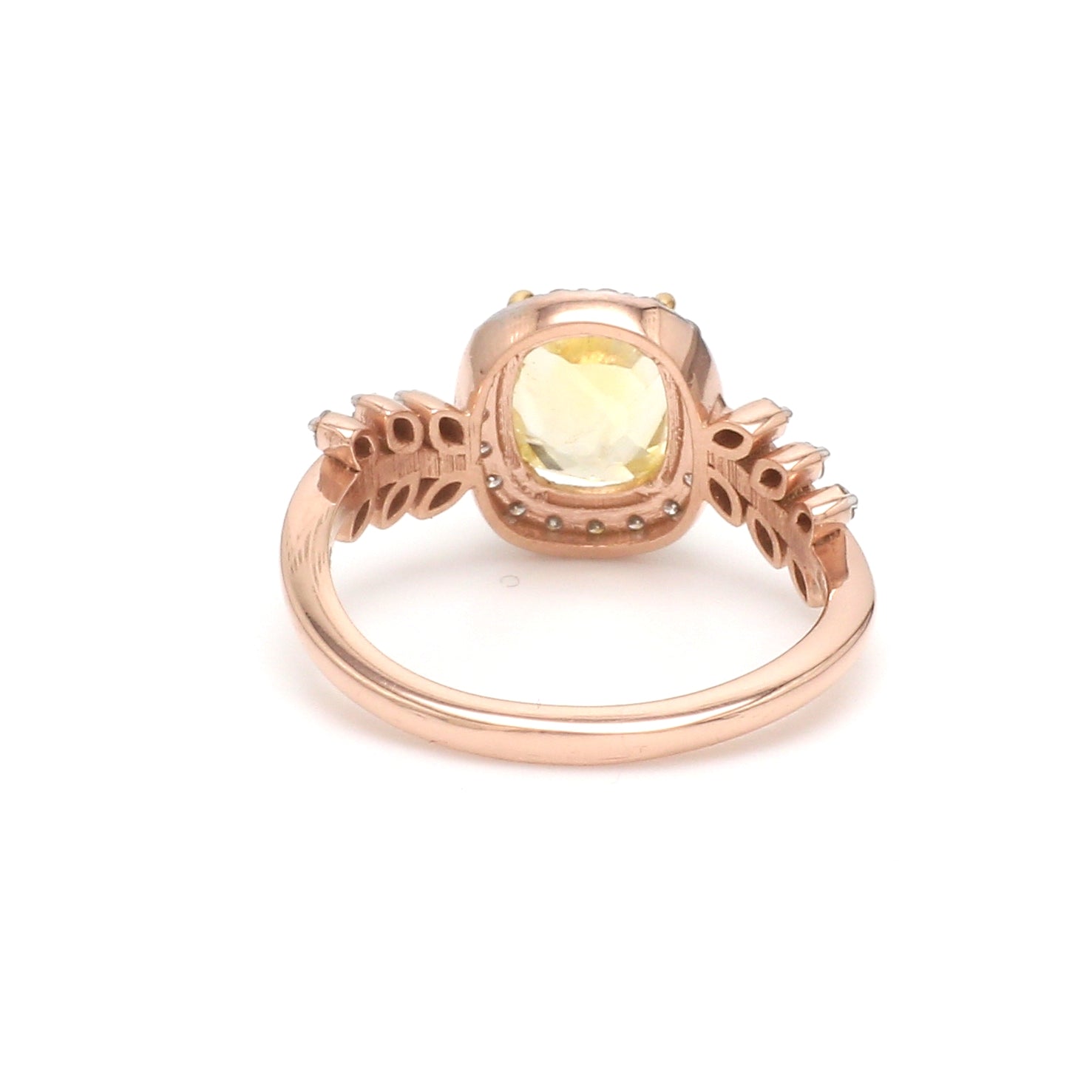 1.75cts. Yellow Sapphire 18K Rose Gold Diamond Ring for Women JL AU 1356R   Jewelove