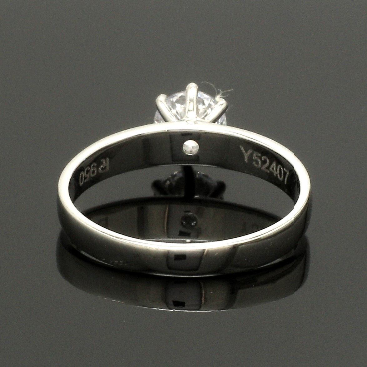 Classic 6 Prong Solitaire Ring made in Platinum SKU 0011