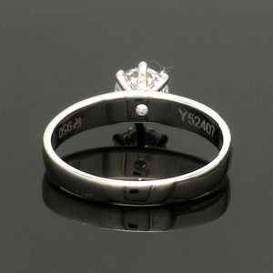 Classic 6 Prong Solitaire Ring made in Platinum SKU 0011