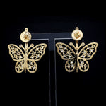 Load image into Gallery viewer, Natural Fancy Color Yellow Diamond Butterfly Pendant Chain Set for Women JL AU PE YD 101
