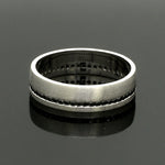 Load image into Gallery viewer, Platinum Black Diamond Ring for Men JL PT 1401
