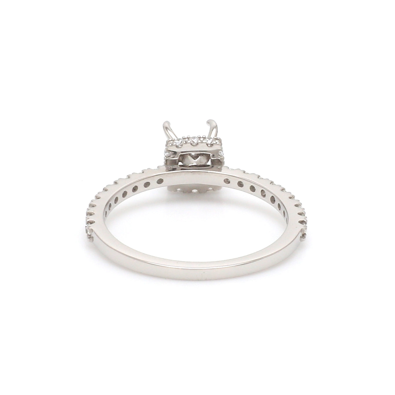 Platinum Solitaire Mounting with Diamond Shank Ring for Women JL PT 1266-Mounting