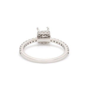 Platinum Solitaire Mounting with Diamond Shank Ring for Women JL PT 1266-Mounting