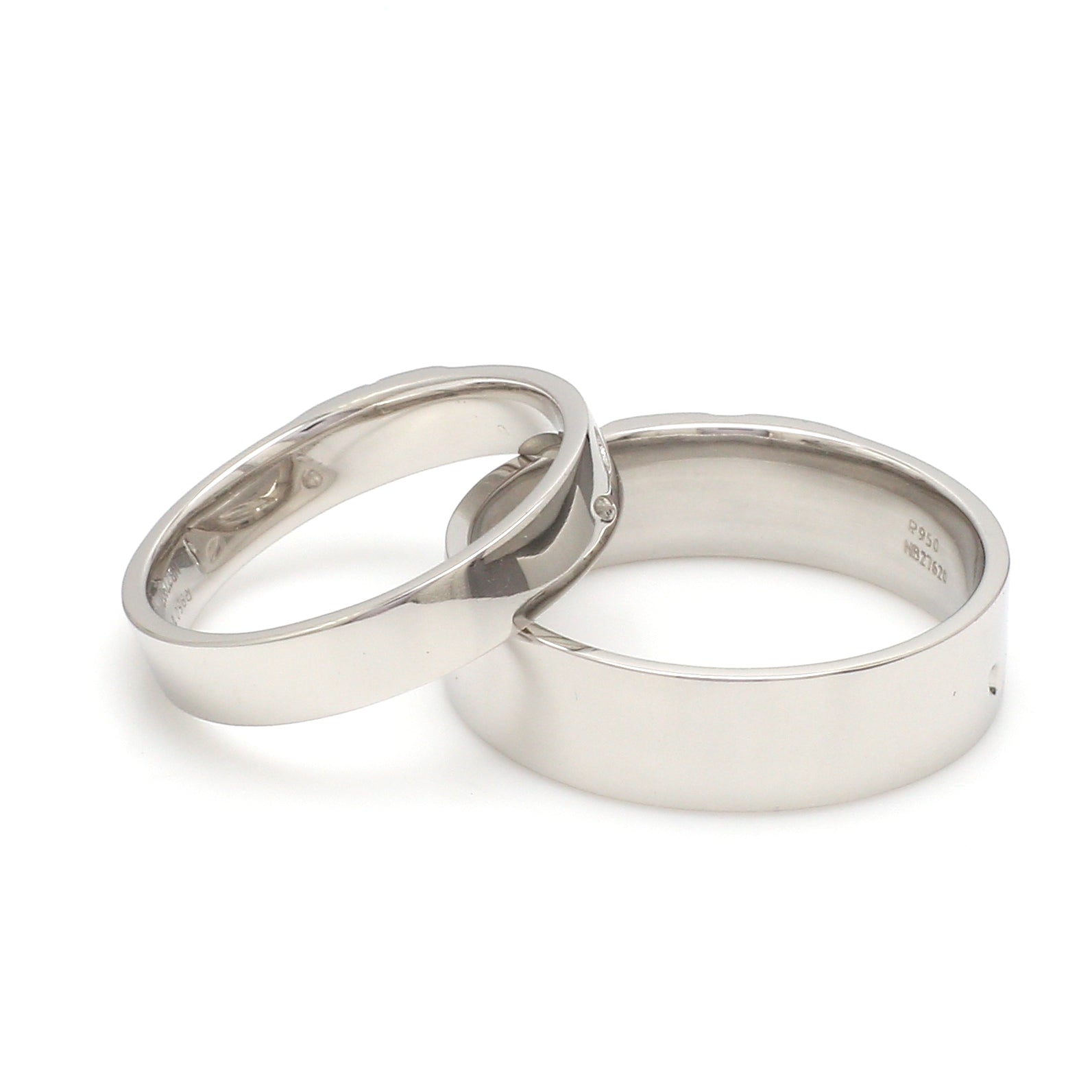 Designer Platinum  Princess Diamond Cut Couple Ring JL PT CB 87