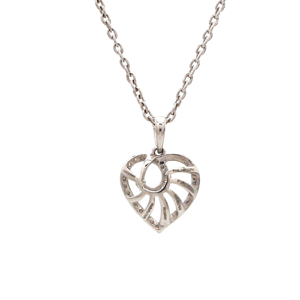 Evara Platinum Diamonds Heart Pendant JL PT P 328   Jewelove.US