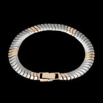 Load image into Gallery viewer, Men of Platinum | 8mm Platinum &amp; Rose Gold Bracelet for Men JL PTB 1323

