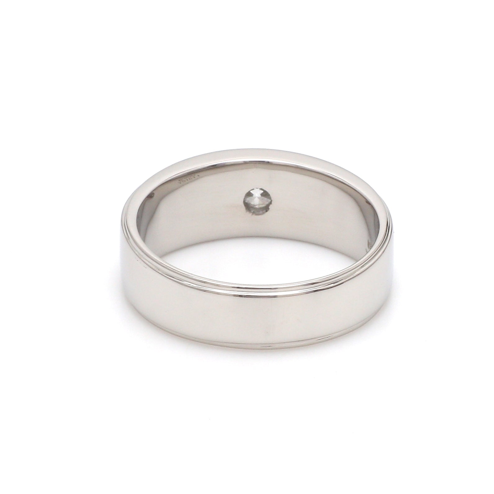 Classic Platinum Solitaire Love Bands SJ PTO 101 - Hi-Polish