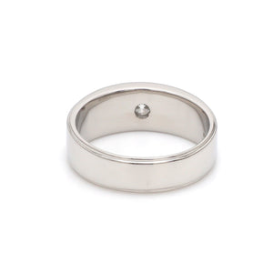 Classic Platinum Solitaire Love Bands SJ PTO 101 - Hi-Polish