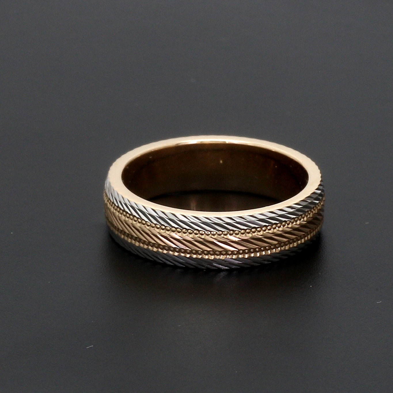 Designer 18K Triple Color Gold Unisex Ring JL AU 99