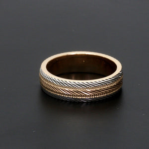 Designer 18K Triple Color Gold Unisex Ring JL AU 99