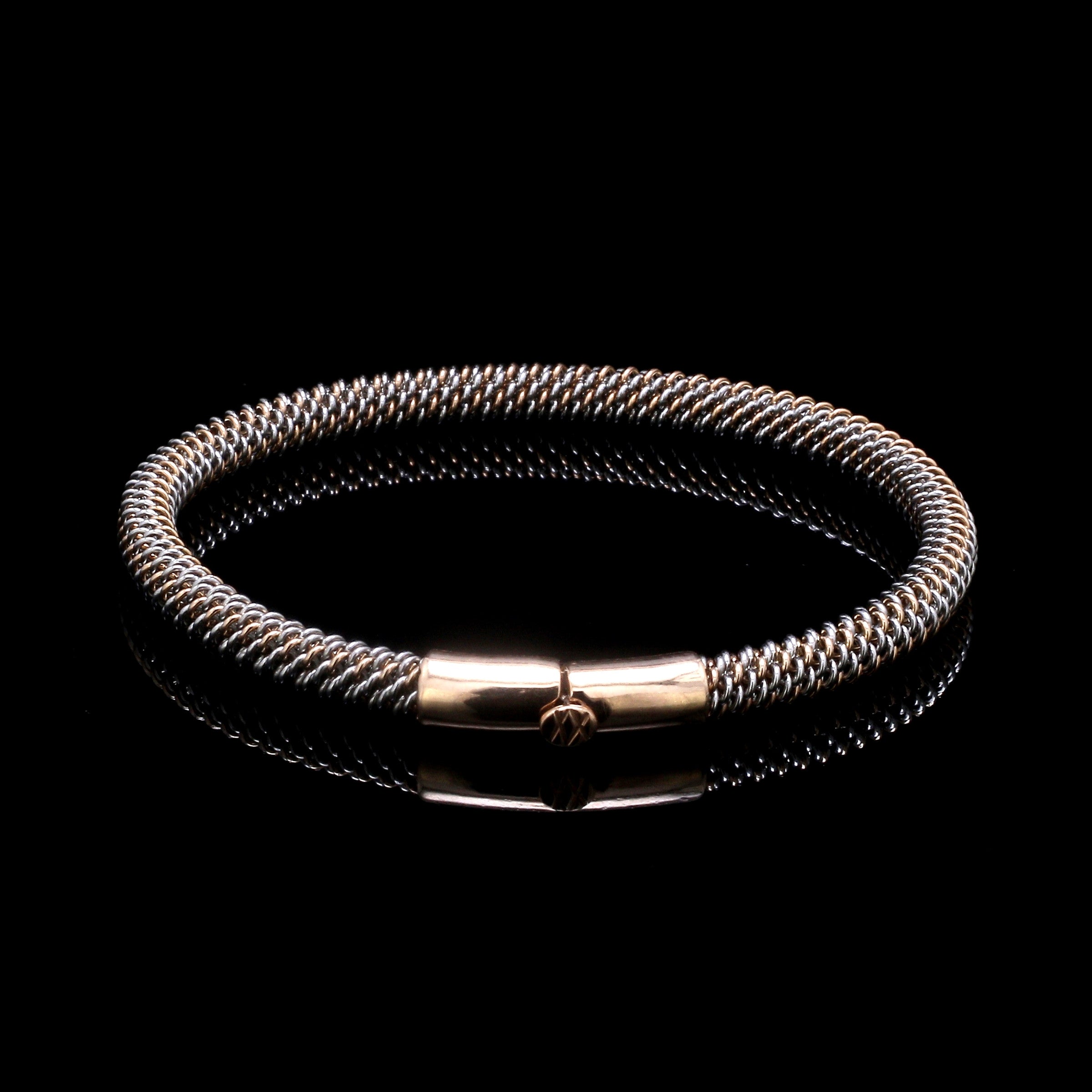 5mm Platinum & Rose Gold Bracelet for Men JL PTB 1087-RG