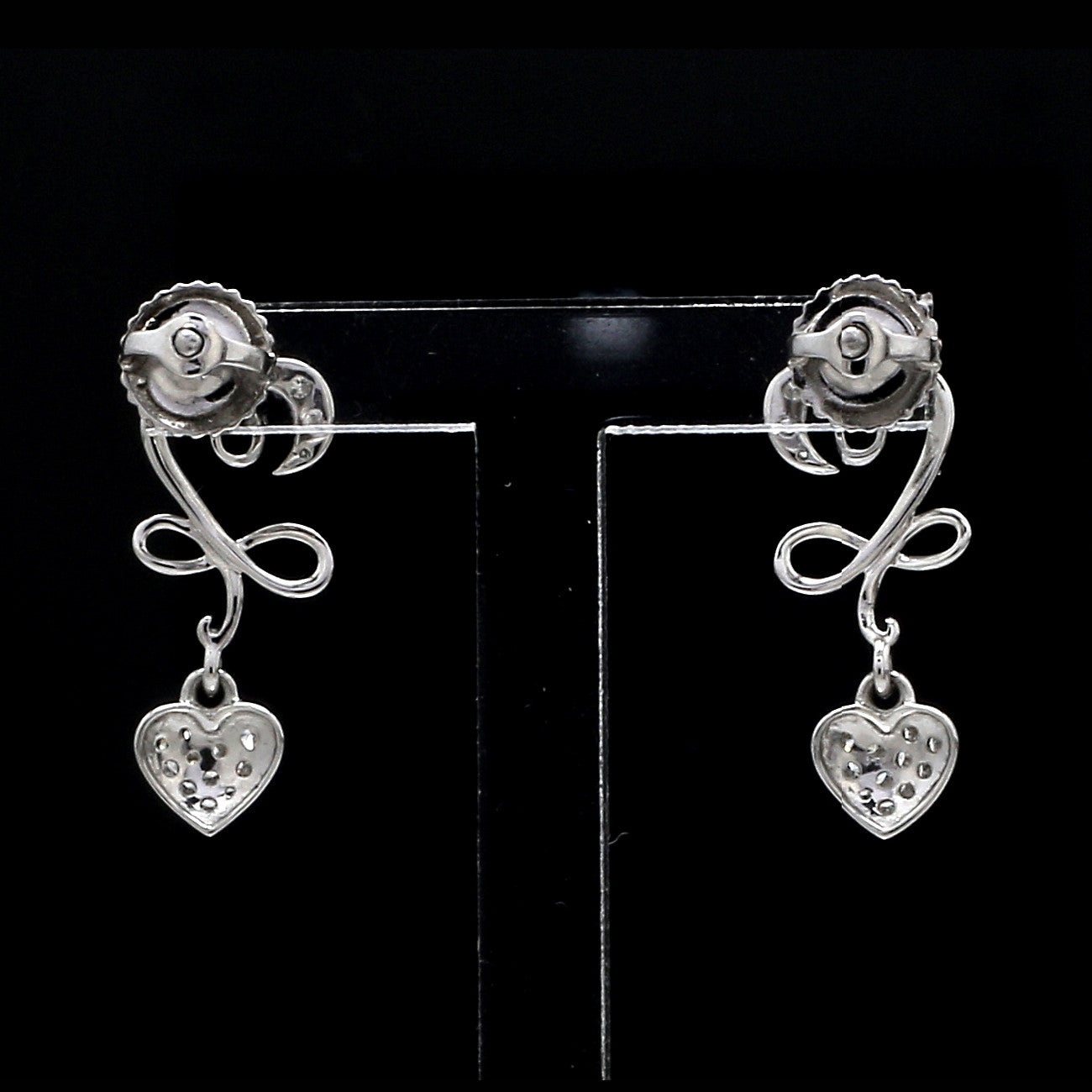 Platinum Diamond Heart Earrings JL PT E LC804