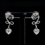 Load image into Gallery viewer, Platinum Diamond Heart Earrings JL PT E LC804
