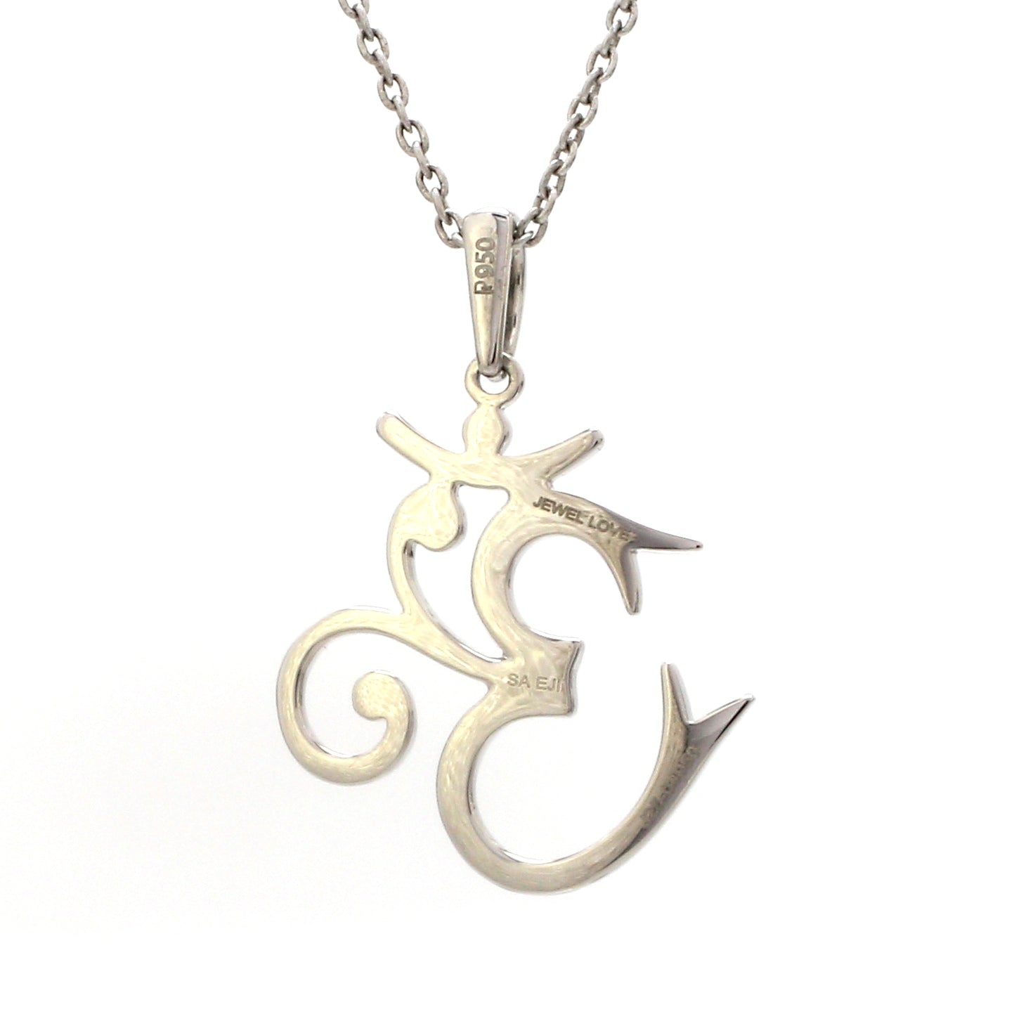 Plain Platinum Om Pendant JL PT OM-3
