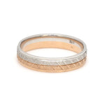 Load image into Gallery viewer, Platinum Love Bands with Rose Gold Unisex Ring JL PT 1407
