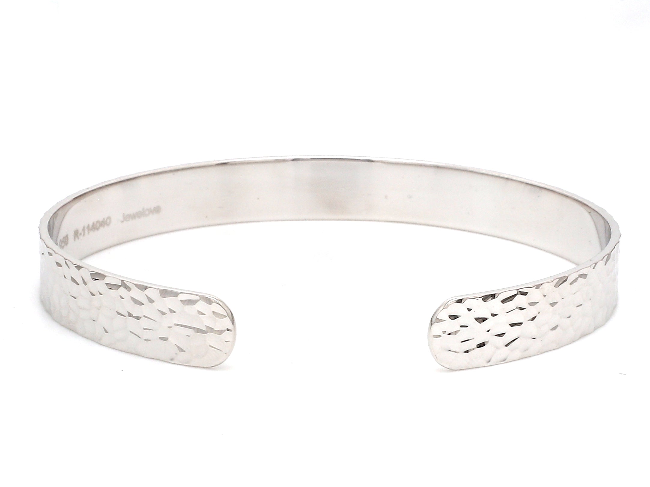 Open Hammered Platinum Kada for Men JL PTB 776-A