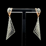 Load image into Gallery viewer, Evara Platinum Rose Gold Diamonds Earrings for Women JL PT E 311   Jewelove.US
