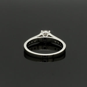 50-Pointer Solitaire Diamond Shank Platinum Ring JL PT 1324-A   Jewelove.US