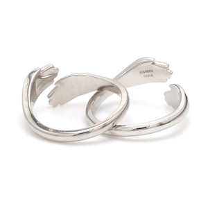 Platinum Hug Unisex Ring JL PT 938   Jewelove.US