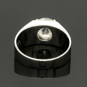 4-Carat Lag Grown Solitaire Platinum Ring for Men JL PT LG 1391